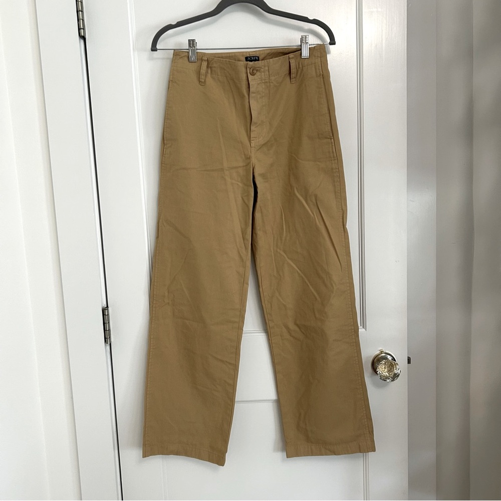 J.Crew Re Imagined Tan Chino Pants Size 25 Straight Leg Cotton Trousers
